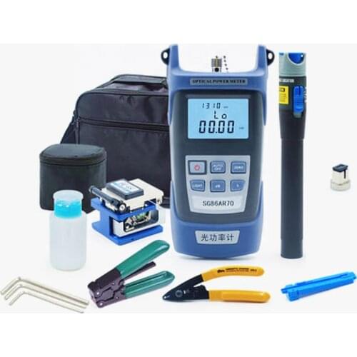 FTTH Assembly Tool Kits Fiber Power Meter FC-6S Cleaver Assembly Fiber Optic Tool Kits