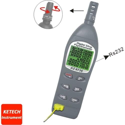 Pocket Temperature/Humidity/Dew Point Meter/Wet Bulb Temperature and Humidity Tester AZ8736