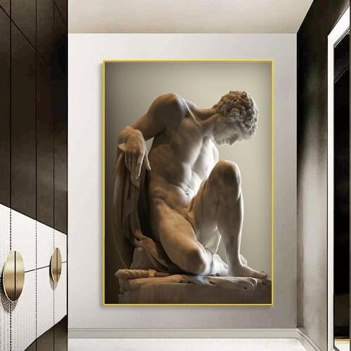 Human Sculpture Canvas Painting for Bedroom Living Room Decoration no Frame Posters and Prints Decor Creative Wall Art Picture