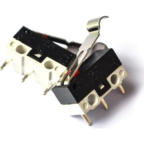 50pcs Limit Microswitch With Three Straight Legs Mouse Side Key Momentary Micro Limit Switch 1A/125VAC For MK7/ MK8