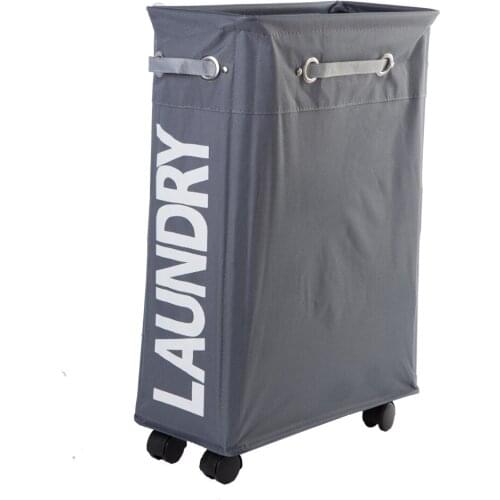 Laundry Basket Storage Oxford Folding Storage Organizer Basket with Wheel Toy Dirty Clothes Sundries Washing Storage Basket