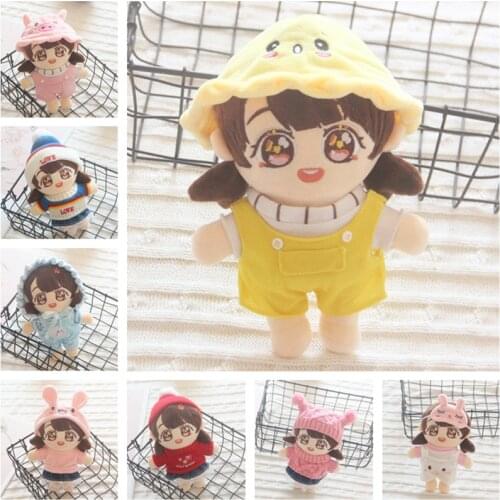 20cm Baby Doll with Plush Clothes Lovely pants shoes shirt Stuffed Toys Dolls Korea girl Idol Dolls Gift