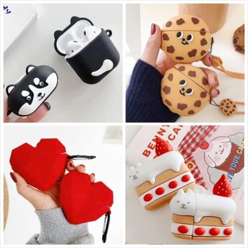 Cute Earphone Case For Airpods Pro Case Silicone Cartoon heart Earpods/Headphone Cover For Apple Air Pods Pro 3 Case accessories