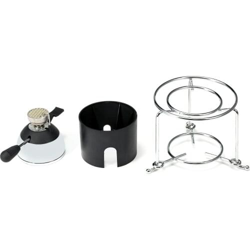 Mini Camping Stove Butane Gas Burner with Refill Rack and Furnace Stand for Tabletop Siphons Portable Cooking Stove Coffee Maker