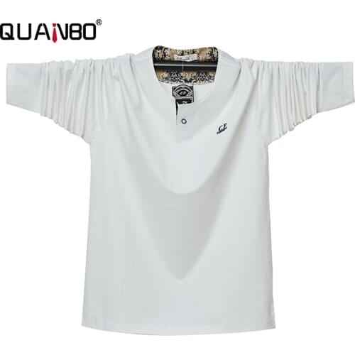 Big Size 5XL 6XL Men T Shirt 2020 Spring Autumn New Arrival Mens Long Sleeve T Shirt Fashion Loose Hip Hop Fat Male Tops