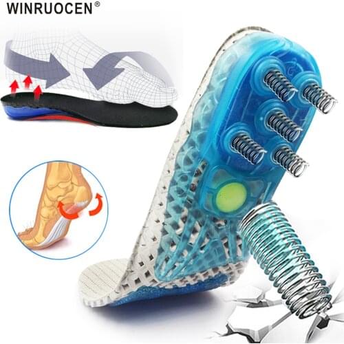 EVA Spring silicone Insole Orthotic Arch Support Sport Non-slip Shock-Absorbantin Breathable Deodorant Cushion Insoles Sole Pads