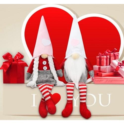 Valentines Day Couple Doll Home Decorations Bedroom Living Room Desktop Decoration Love Letter Goblin Cute Doll Standing Post
