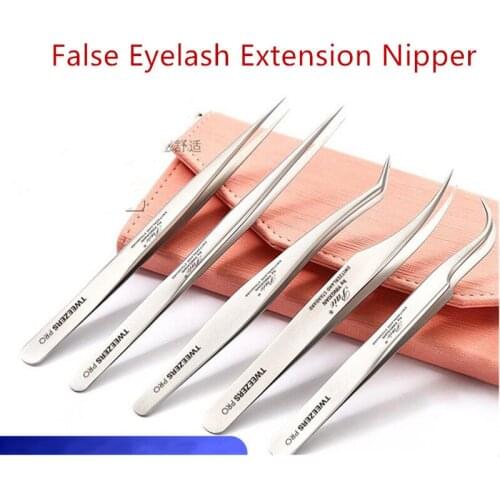 Stainless Steel Tweezers False Eyelash Extension Nipper 3D 5D Eyelash Tweezers for Volume Eyelash Extension Beauty Makeup Tools