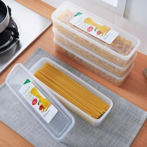 Spot Plastic Rectangular Fresh-Keeping Noodle Box Dustproof Chopsticks Storage Box Kitchen Storage Box Sealed Box Plastic