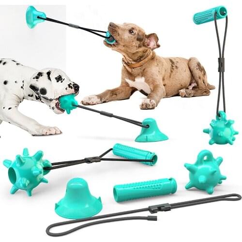 Rubber Dog Chew Toys Dog Toothbrush Teeth Cleaning Toy Dog Pet Toothbrushes Brushing Stick Pet Dog Supplies Puppy Popular Toys