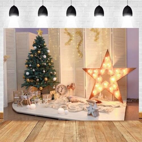 Yeele Christmas Backdrop Photography Glitter Tree Star Baby Portrait Party Decor Photocall Background Photo Studio Photographic