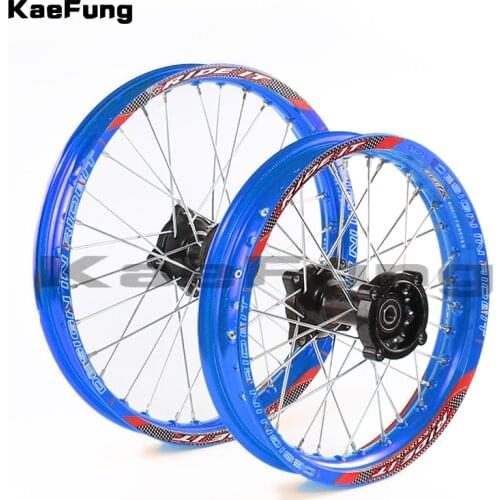 Blue Front 1.40-14" inch Rear 1.85-12" aluminium Alloy Wheel Rim For 160cc 150CC Dirt Pit bike 12 14 wheel