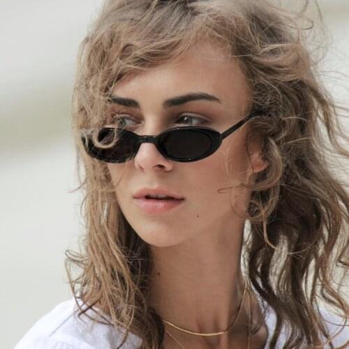 Women Hotsale Fashion Summer Unique Colors Small Oval Sunglasses Personality Sexy Cosy Shades Sun Glasses UV400 Oculos De Grau