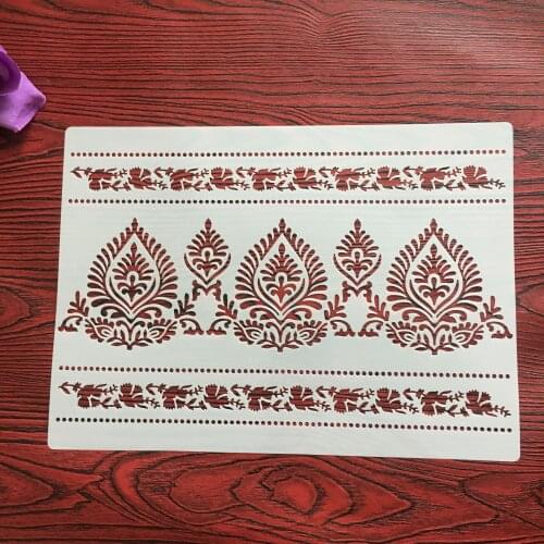 A4 29 *21cm Mandala stencils for diy scrapbooking plastic stencil for cake decorating wall stencil patterns for painting bee