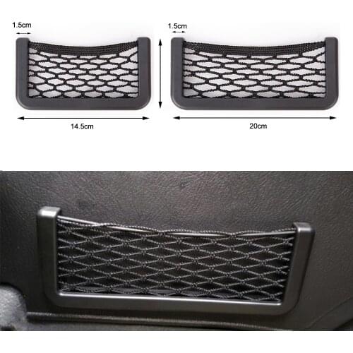 KAWOSEN Universal Car Seat Side Back Storage Net Bag Phone Holder Pocket Stowing Tidying Storage Accessories Organizer CMNB03