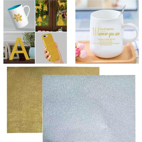 Vinyl Foil Glitter Transfer Foil Vinyl HTV Glitter Transfer Paper Iron-on