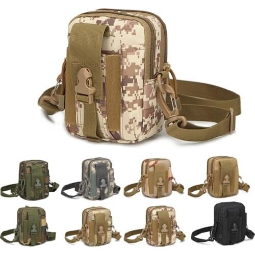 Molle Military Shoulder Bag Tactical Waist Belt Mobile Phone Bag Nylon Outdoor Hiking Climbing Hunting Sports Waist Packs Bag