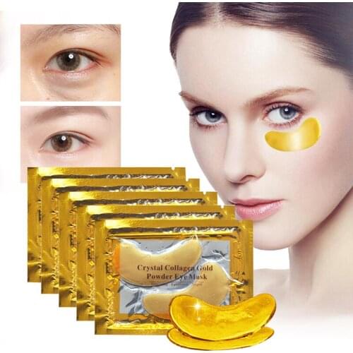 InniCare 20Pcs Crystal Collagen Gold Eye Mask Anti-Aging Dark Circles Acne Beauty Patches For Eye Skin Care Korean Cosmetics