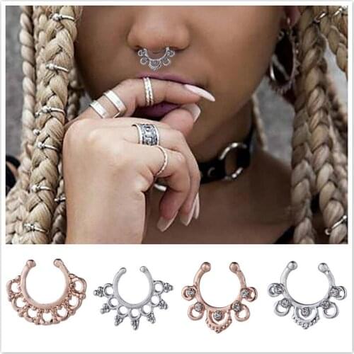 1 Pair No Puncture Ear Clip Ear Ring Girls Toys Kids Makeup Toys Princess Set Nose Ring Earrings Princess Childrens Set Gift