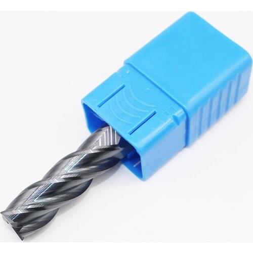 1PC 14MM 4 Flutes100MM Long Shank Tungsten Carbide End Mills CNC Tool 3MM Shank HRC50
