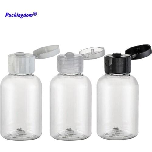 30pcs Plastic Travel Bottle Empty Flip Butterfly Cap Cosmetic Containers Shampoo Sample Packaging Bottles Emulsion Tube 50ml