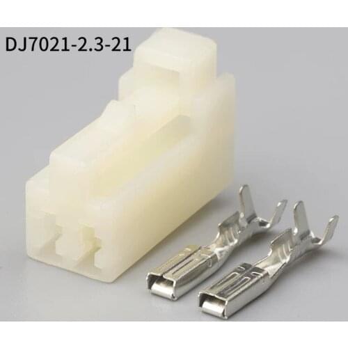 500pcs 2Pin 2.3mm female Auto Motorcycle Electronic Wiring Connector for AUdi,VW,BMW, Honda,Toyota,Ford DJ7021-2.3-21