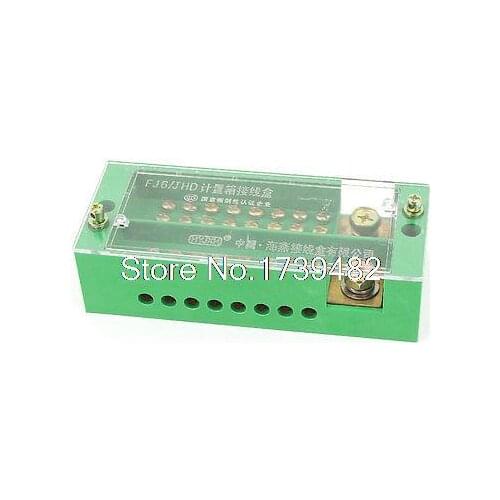 660V 30A 1Phase Power Ground Neutral Distribution Terminal Block for 8 Meters