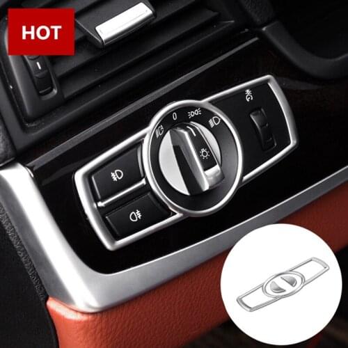 ABS Inner Head Light Switch Cover Trim For BMW 5 Series F10 F11 2011-2015 3pcs Car accesories interior Car decoration