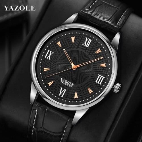 2021 Yazole New Mens Watch Fashion Quartz Mens Watch Belt Waterproof Watch Leisure Fashion Mens Watches Luxury Relogio