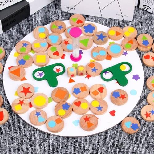 Wooden Brain Shape Matching Puzzle Childrens Educational Toys Interactive Family Fun Table Games Memory Training Playing