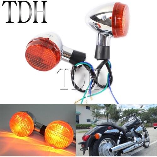 For Honda Shadow Aero Motorcycle Front/Rear Turn Signal Light E13 Amber Blinker Indicator Lamp VTX 400 750 VT400 VT750 2004-2007