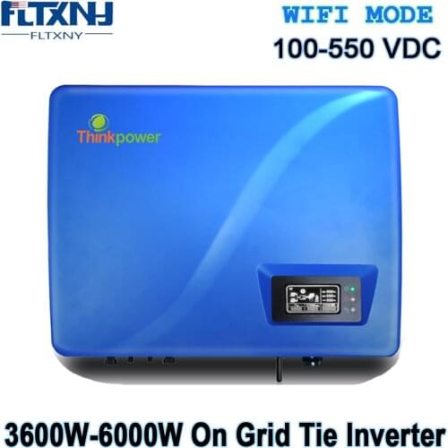 FLYT Wifi Mode Solar Power On Grid 3000W 3.6KW 5KW 5000W Dual Input MPPT Waterproof Grid Tie Solar Power Inverter for Battery