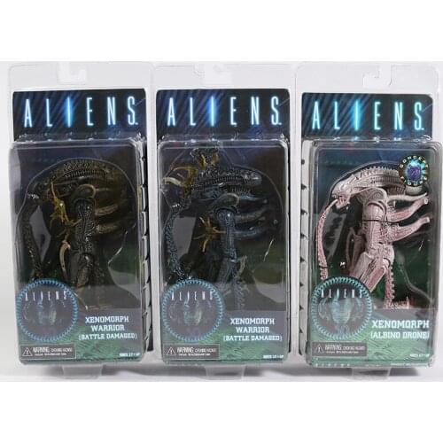 NECA Aliens Xenomorph Warrior Battle Damaged Albino Drone 7" Action Figure Collection