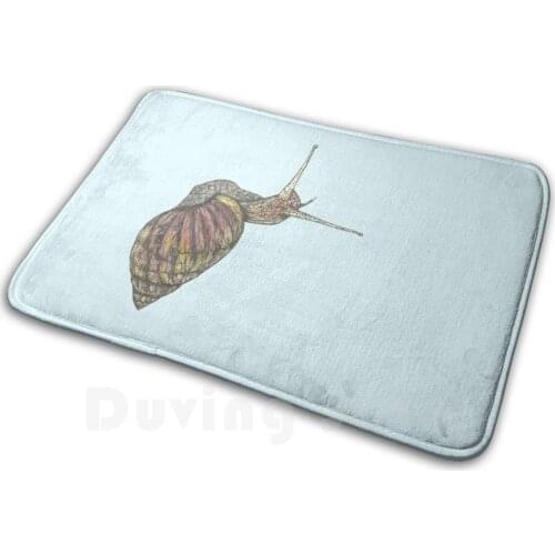 Torti Snail Mat Rug Carpet Anti-Slip Floor Mats Bedroom Snail Animal Nature Garden Wildlife Shell Seren Sketches Bug Gardener