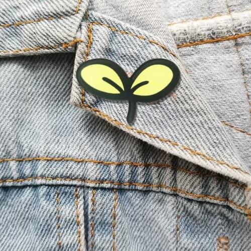Beautiful Womens Brooches Green Seedling Cartoon Pins Cute Acrylic Badges For Kids Backpacks Clothes Accessories jewelry Gift
