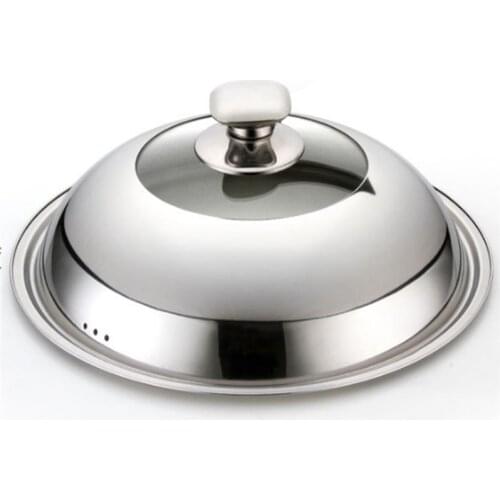 Cookware Reinforced Glass Lid Tempered Wok Lid Pyrex Glass Round Chef Pan Lid with Knob Premium Qualtiy Pan Cover bowl cover