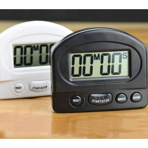 Kitchen Timer Square Cooking Count New Super Thin LCD Digital Screen Up Countdown Alarm Magnet Clock Black White