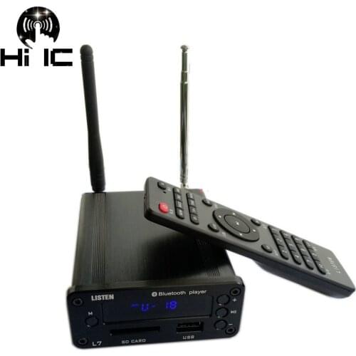 Bluetooth 5.0 Adapter Amp Decoder Lossless APE FLAC WAV DTS MP3 Play BBE Sound SRS FM Support U Disk SD Card