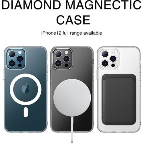 Magnectic Case On For iPhone 12 Pro Max 12 mini Case For iphone 12 Pro Wireless Charging Shockproof Full Protection PC+TPU Case