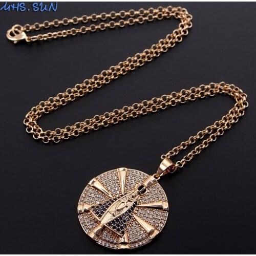 MHS.SUN Newest Holy Mary Pendant Necklace AAA Cubic Zircon Sweater Long Chain Necklace Fashion Religion Jewelry Gift For Women