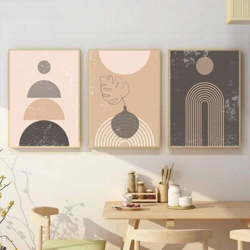 Minimalist Arch Bohemia Style Wall Art Prints Geometric Canvas Painting Printed Posters and Pictures for Living Room Home Decor