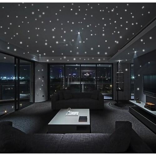 KAKUDER 2 set 407pcs Luminous dot wall Sticker Glow In The Dark Star Wall Paper Round Dot Luminous Kid Room Decoration wallpaper