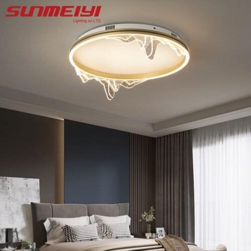 New Ceiling Lights Gold Led Lights For Room Living Room Kitchen Modern Ceiling Lamp Iceberg Acrylic Deco Bedroom plafond lamp