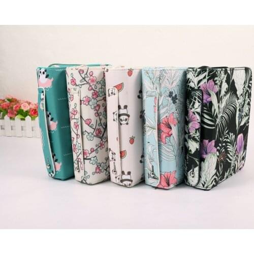 72 Holes Pencil Bag Penalty For Gils Boys Kawaii Flower-Panda Pencil Case Large Capacity School Office Supplies Stationery 2021