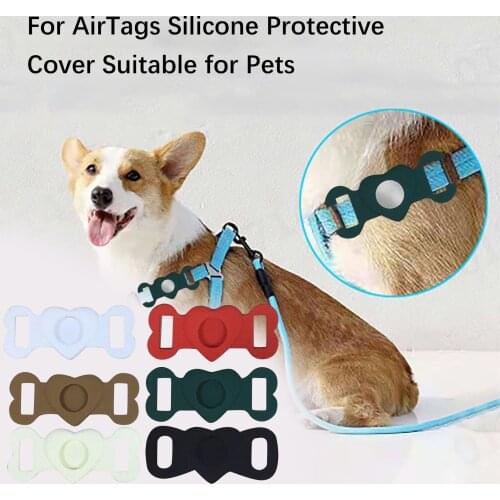 For Airtags Tracking Locator Pets Anti-lost Soft Cover Anti-loss Silicone Protective Case Accessories supplies for Apple Air tag
