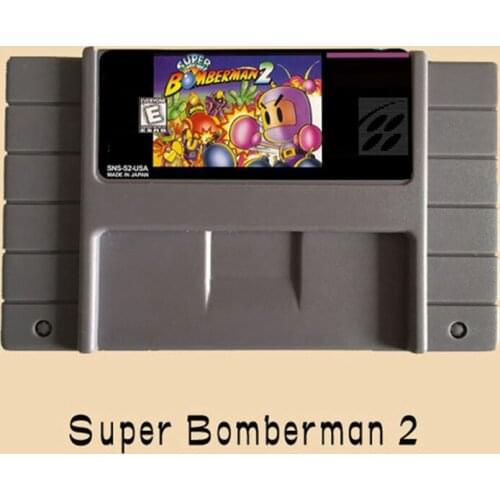 Super Bomberman 2 16 bit Big Gray Game Card For NTSC Game Player 10Pcs/Lot