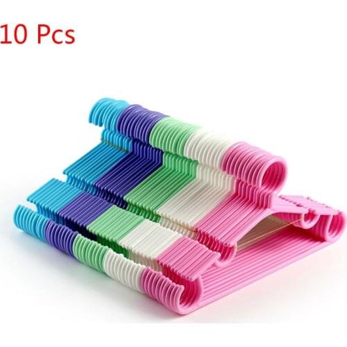 10pcs Kids Clothes Hangers NEW Portable Multifunction Hook Design Outdoor Clothes Drying Rack for Children Plastic Baby Hangers