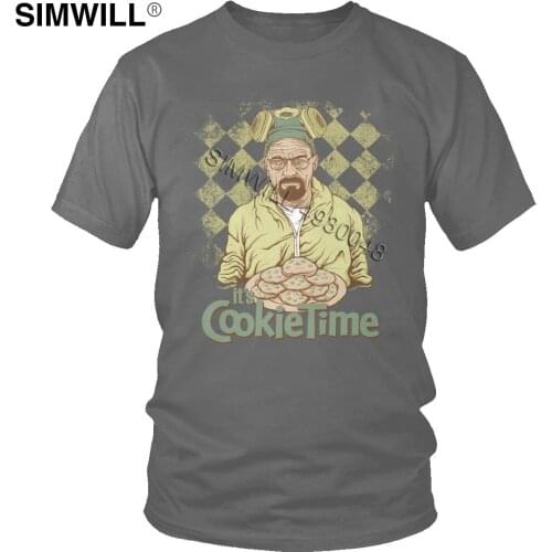 Funny Breaking Bad Walter White T Shirts Men Casual Short Sleeved 100% Cotton Tees Top Round Neck Designer Cooking T-Shirt Gift