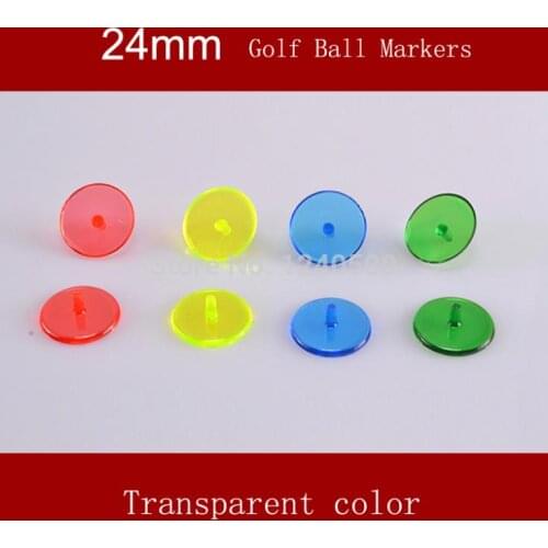 100pcs 24mm Golf Marker Transparent Plastic Golf Ball Marke, Multi Color, Golf Accessories. Mark Golf Ball Position