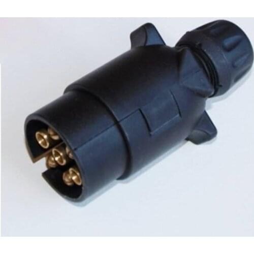 12V 12N Trailer 7 Pin Plug Round Wiring Tow Plastic Plug Car Accessories For Caravan Truck Boat Van Bus SUV